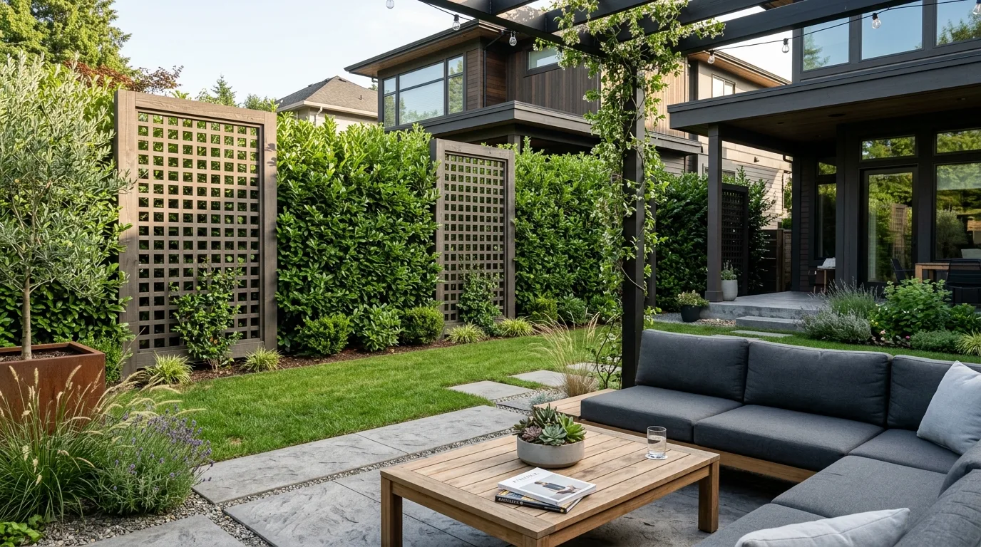 Framed Lattice Fence Panels